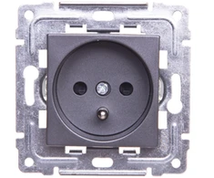 Kos Elektro System 456034 DANTE Vienvietis lizdas su/su langinėmis grafitas 456034