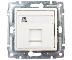 Kos Elektro System KOS Vena vienas RJ45 kompiuterio lizdas, neekranuotas, etiketė balta (510465)