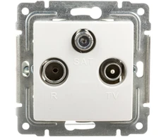 Kos Elektro System 510476 VENA Lizdas antena RTV/SAT terminalas balta 510476