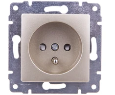 Kos Elektro System KOS Vena vieno lizdo žemės 16A satino (515034)