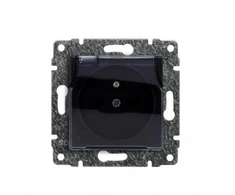 Kos Elektro System 516134 VENA Viengubas kištukinis lizdas su/su langinėmis antracitas 516134