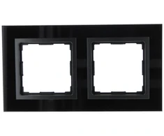 Kos Elektro System 5209182 VENA2 Dvigubas rėmas Xstiklas akrilas juodas + antracitas 5209182