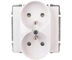 Kos Elektro System 660447 KOS66 Lizdas double su/u su su baltomis langinėmis 660447