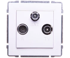 Kos Elektro System KOS Kištukinis lizdas KOS 66 RTV / SAT galutinis baltas (660476)