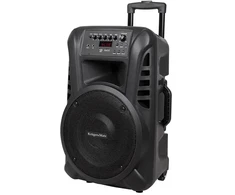 Kruger &amp; Matz Aktyvioji garsiakalbio kolonėlė (su 2 belaidžiais UHF mikrofonais, SD, Bluetooth, FM, USB) 40 vatų