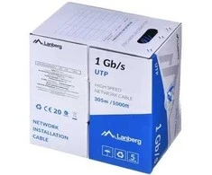 LANBERG UTP KABELIS 1GB/S 305M LAIDAS CCA MĖLYNAS LCU6-10CC-0305-B