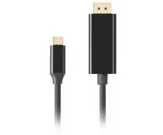 LANBERG LAIDAS USB-C(M)->DISPLAYPORT(M) 1M 4K 60HZ JUODA CA-CMDP-10CU-0010-BK