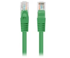 LANBERG Patchcord Cat.6 UTP 1 m žalias 10 vnt. paketas