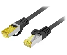 LANBERG tinklo kabelis CAT.6A S/FTP LSZH CU 10 m juodas, Fluke Passed
