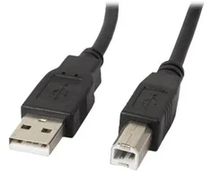 LANBERG USB-A M USB-B M 2.0 laidas 0.5m juodas feritas