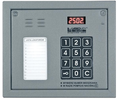 Laskomex CP-2502NR sidabrinis garso skydelis su mini nuomininkų sąrašu ir RFID raktų skaitytuvu