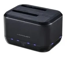 LC-Power LC-DOCK-U3-III dokų stotis kietiesiems diskams USB 3.2 Gen 1 (3.1 Gen 1) Type micro-B Juoda