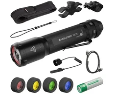 LED Lenser Žibintuvėlis Ledlenser TAC7R Rinkinys - Juodas Case