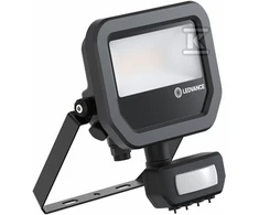 Ledvance 6-8W LED prožektorius FL 10 GEN4, juodas, 4000K, IP65, su judesio davikliu