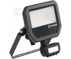 Ledvance 11-17W LED prožektorius FL 20 GEN4, juodas, 3000K, IP65, su judesio davikliu