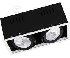 Ledvance Įleidžiamas šviestuvas MULTI 2x30W 3000K FL WT/BK