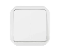 Legrand 069625L NAUJAS PLEXO 55 Dvigubas jungiklis/dviejų mygtukų mechanizmas 10 AX - 250V AC balta 069625L