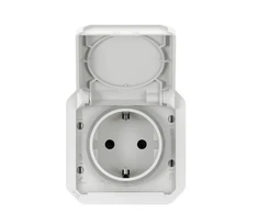 Legrand 069640L NAUJAS PLEXO 55 Schuko lizdas 2P+Z gnybtai auto mechanizmas 16A - 250V AC baltas 069640L