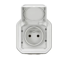 Legrand 069781L NAUJAS PLEXO 55 Lizdas 2P+Z gnybtai automobilinis komplektas montuojamas paviršiuje 16A - 250V AC baltas 069781L