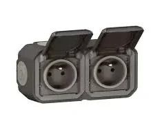 Legrand NOWE PLEXO 55 Lizdas 2x2P+Z poziome n/t IP55 antracito 069788L