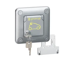Legrand 077898 SOLIROC kištukinis lizdas 2P+Z greenup su atvartu, rakinamas raktu IP55/k10 077898