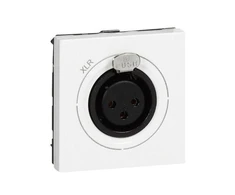Legrand 078755 MOSAIC XLR-3 garso lizdas - 2 moduliai, baltas, moteriškas, Neutrik 078755