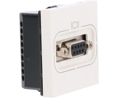 Legrand MESAIC SUB D lizdas su sraigtine jungtimi / 2moduliai / balta RS 232 9 kontaktai 078765