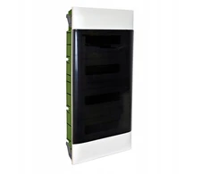 Legrand 137419 PRACTIBOX S įleidžiamas modulinis skirstytuvas tuščioms sienoms 4x18 skaidrios durys 137419