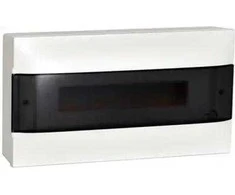 Legrand Modulinis paviršinio montavimo paskirstymo skydas PRACTIBOX S 1x18 su skaidriomis durelėmis 137436