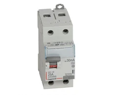 Legrand 411554 Liekamosios srovės grandinės pertraukiklis 2P 25A 0,03A tipas A P302 DX3 411554