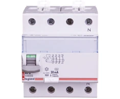 Legrand 411762 Liekamosios srovės grandinės pertraukiklis 4P 80A 0,03A tipas A P304 DX3 411762