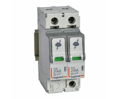 Legrand 412221 Viršįtampių iškroviklis C 2 tipas 2P 20kA 1,2kV ON 300 TT, TN (TNC, TNS) 412221