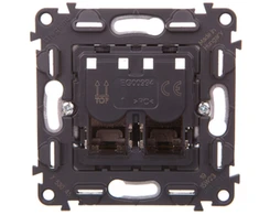Legrand VĖLESNI VEIKSMAI Kompiuterio lizdas dvivietis RJ45 cat.6A UTP (753045)