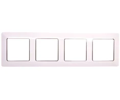 Legrand 754034 VALENA LIFE Keturvietis rėmas baltas/chromas 754034