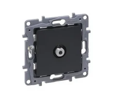 Legrand 762250 „Niloe Selection“ televizoriaus lizdas, f tipo, galutinis, žvaigždės formos montavimui, 1db, antracito spalvos, 762250