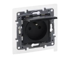 Legrand Nlonoe Selection Nest 2p + su IP44 16A 250V be diafragmos, varžtų terminalai antracitas 762261