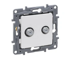Legrand 762449 „Niloe Selection“ TV lizdas, f-f, galutinis, žvaigždės formos montavimui, 1db, Pearl 762449