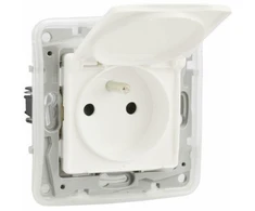 Legrand 764537 Niloe IP44 hermetiškas lizdas su langinėmis baltas 764537