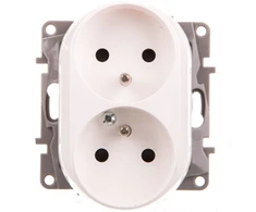 Legrand 764542 NILOE Lizdas dvigubas su/u keliems rėmeliams su baltais 764542 dangteliais
