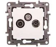 Legrand 764564 NILOE RTV-SAT antenos lizdas, pralaidus, 14 dB, baltas 764564