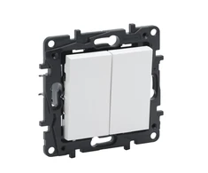 Perjungiklis LEGRAND NILOE STEP, 2 klav., baltos spalvos