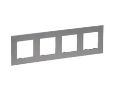 Legrand Niloe Step - keturvietis rėmelis 4x- plieno spalva 863494