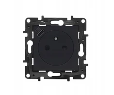 Legrand Niloe Step - 2P+E maitinimo lizdas su USB tipo C esančiu plokštelėje, automatiniai gnybtai, su užraktu - juoda 863538