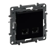 FAELZ Dvigubas kompiuterio lizdas Legrand Niloe 863560 RJ45 kat.5e UTP juodas