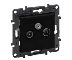 Legrand Niloe Step Socket TV-R-SAT pabaiga 10dB juoda 863579