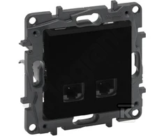 Legrand Niloe Step Double Nest 2xRJ45 kat. 5E UTP juoda 863560