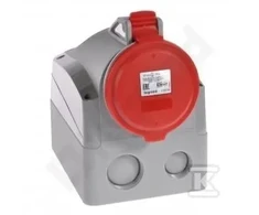 Legrand Fiksuotas lizdas 5P 32A 400V raudona IP44 P17 TEMPRA PRO (555259)