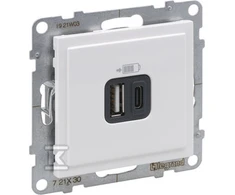 Legrand GN.USB A+C Baltas SUNO