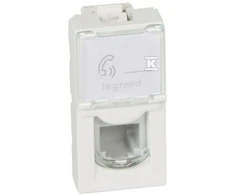 Legrand RJ11 telefono lizdas, baltas (078730)