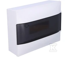 Legrand PRACTIBOX S modulinė paviršiuje montuojama skirstomoji plokštė 1x12 skaidrios durys 135431